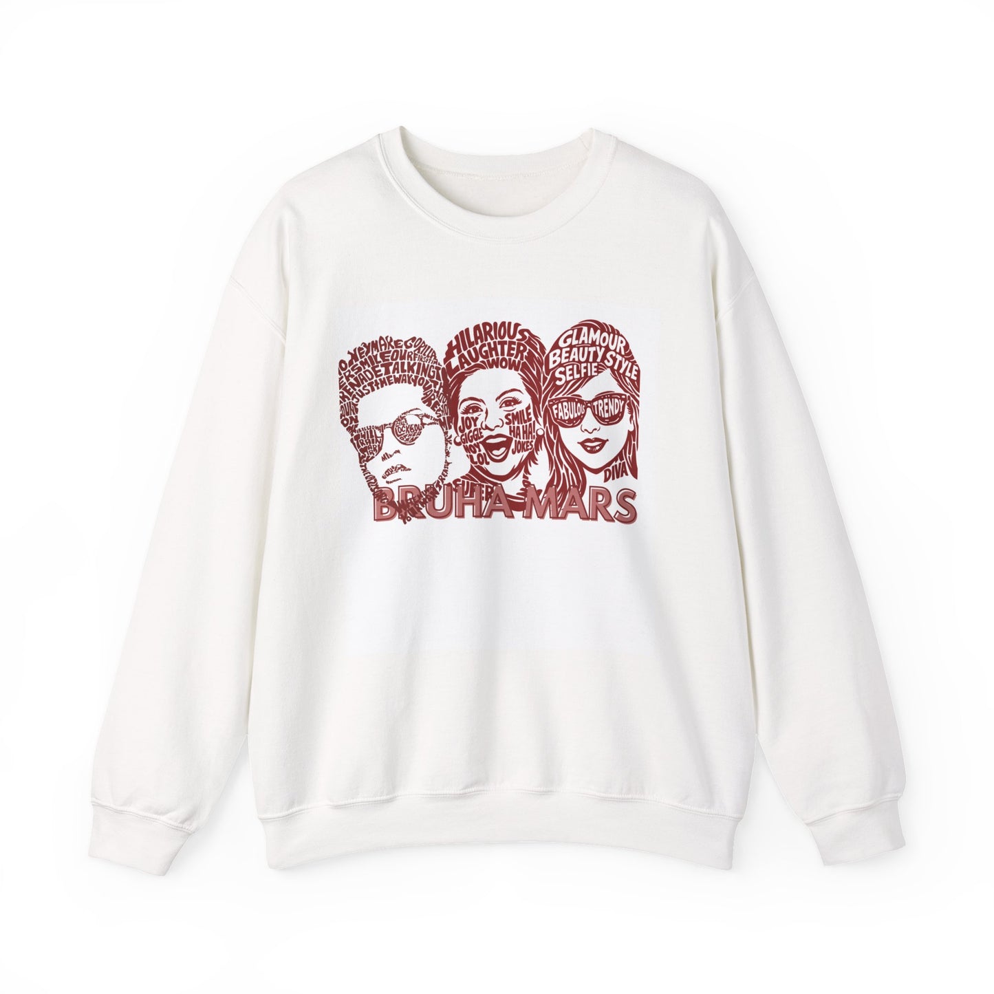 Crewneck Sweatshirt — 'BROTHER MARS' Retro Trio Portrait Graphic