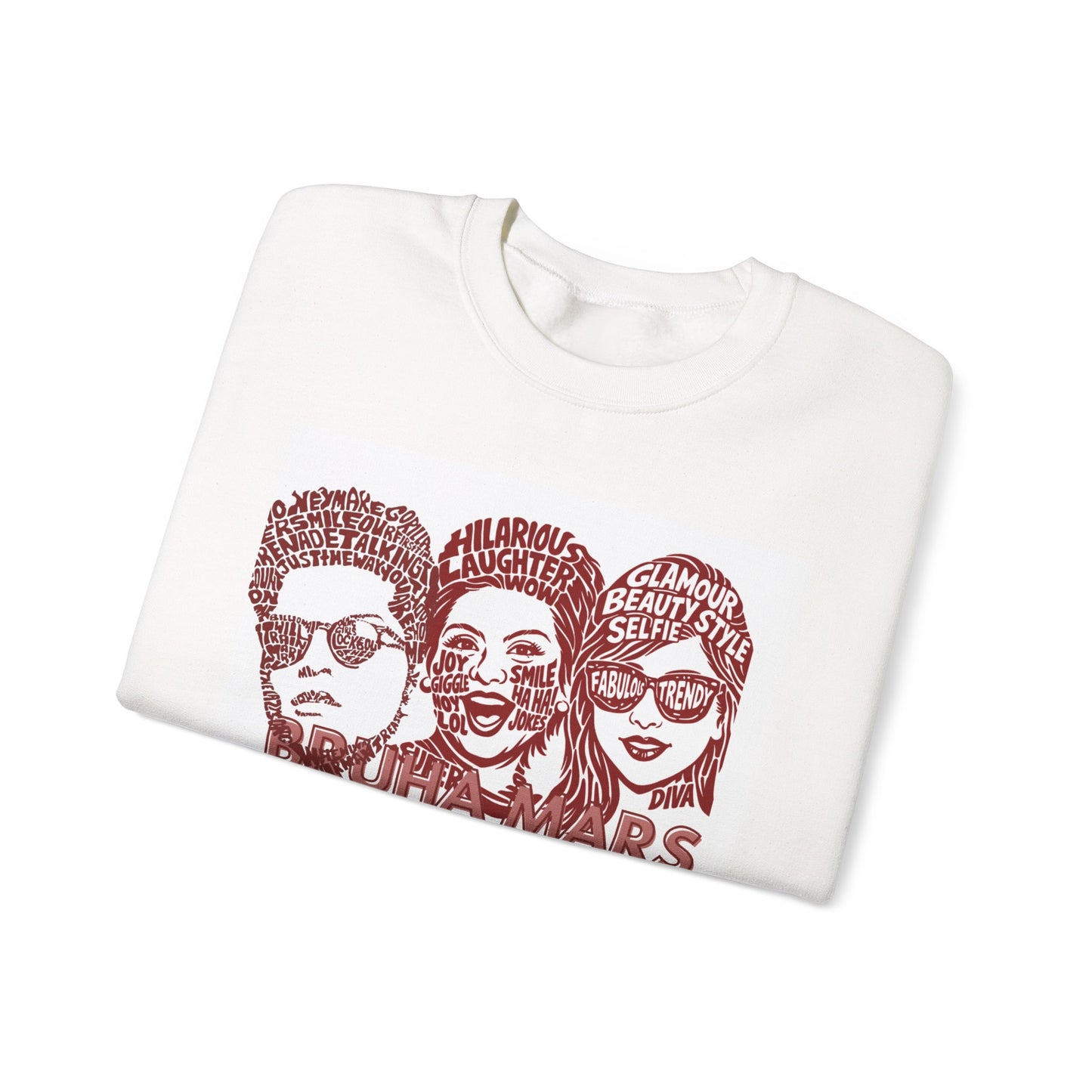 Crewneck Sweatshirt — 'BROTHER MARS' Retro Trio Portrait Graphic