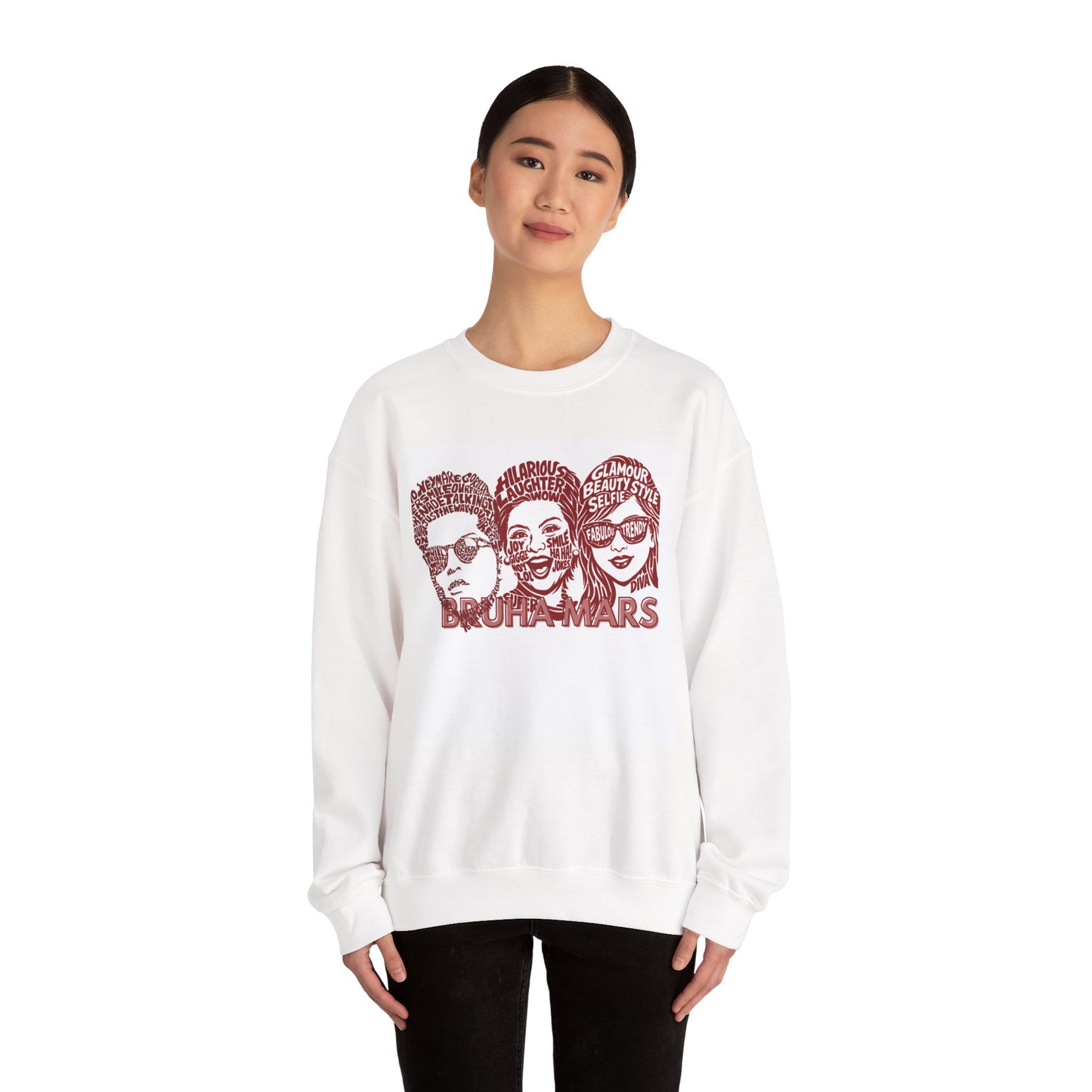 Crewneck Sweatshirt — 'BROTHER MARS' Retro Trio Portrait Graphic